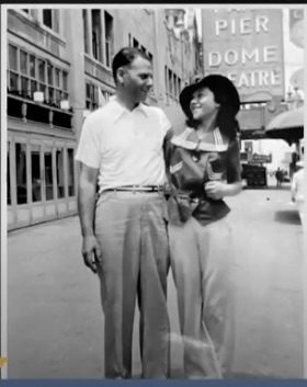 Leo (Metzner) Day and his daughter, Gloria, 1940s.